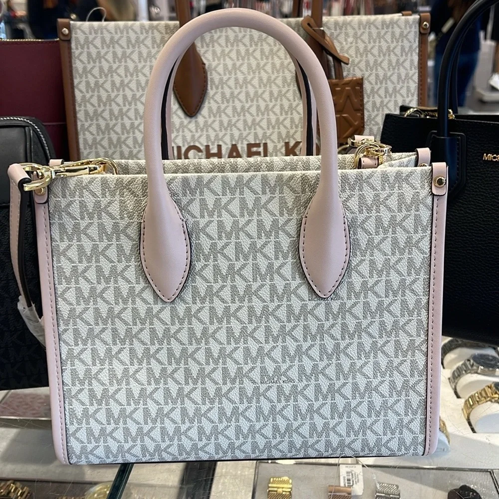 Michael Kors Mirella Small Shopper Top Zip Crossbody BagPowder Blush Logo MK
NWT - Picture 15 of 16